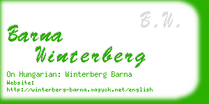 barna winterberg business card